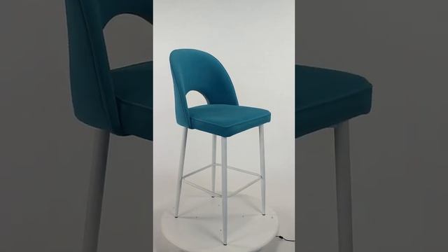Полубарный стул Меган, обзор 360°, варианты исполнения и разнообразие тканей смотреть онлайн