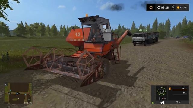 АНТОШКА И ЕГО ДРУГ ПОМОГАЮТ С УБОРКОЙ УРОЖАЯ В ДЕРЕВНЕ КУРАЙ! Farming Simulator 17 смотреть онлайн