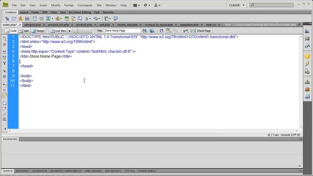 1. E - Commerce Website PHP Tutorial - Setting Up the Pages, Layout, and Templates смотреть онлайн