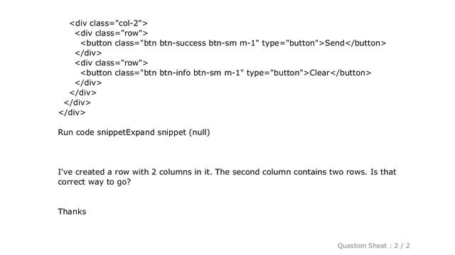 HTML : Bootstrap 4 column rows with buttons смотреть онлайн