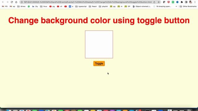 5 Change div background toggle button смотреть онлайн