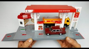 Масштабная заправка АЗС с бензовозом Volvo для моделек машинок! Распаковка и обзор! Про машинки!
