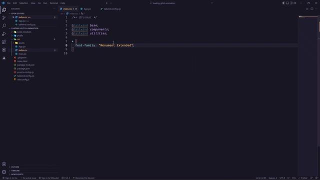 Loading Animation with Glitch Effect in React.js using Tailwind and GSAP смотреть онлайн
