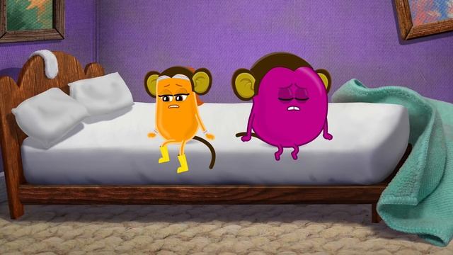 5 Little Monkeys Jumping On The Bed | Kids Songs | Beans In The Wall