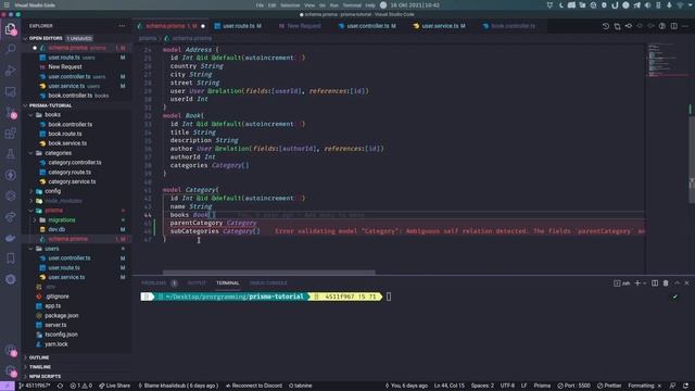 Prisma Tutorial - Chapter 3 - Self Relations смотреть онлайн