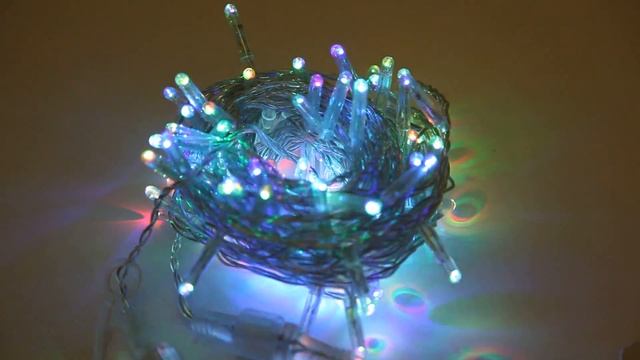 Гирлянда Нить 10м. RGB прозрачный ПВХ провод, с колпачком. смотреть онлайн