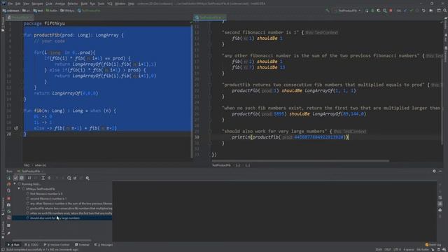 Kotlin 5th Kyu - Product of Fibonacci Numbers смотреть онлайн