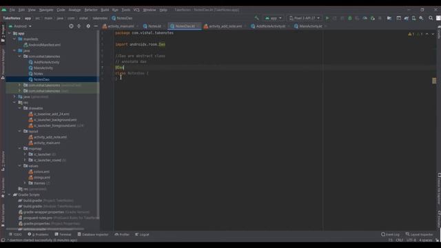#3 Notes Taking App using Room Database | Creating Entity and Doa | Android Studio | Kotlin смотреть онлайн