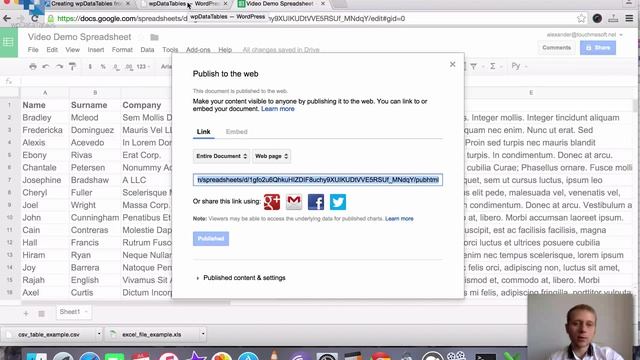 How to Create a Table in WordPress from Google Spreadsheet using wpDataTables Plugin смотреть онлайн