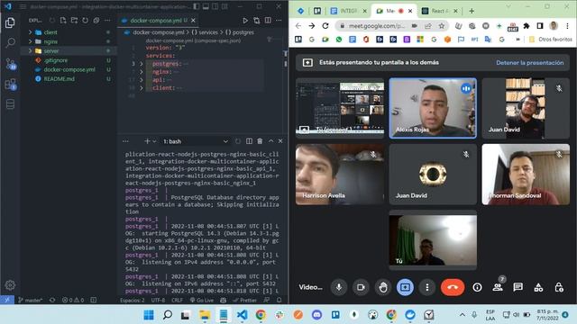 Docker 4 containers connected | Postgres - NodeJs - React - Nginx смотреть онлайн