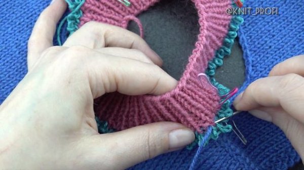 Кеттлевка горловины иглой швом "назад игла"