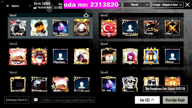 ? UC ÖDÜLLÜ ODALAR | CUSTOM ROOM | CANLI YAYIN PUBG Mobile смотреть онлайн