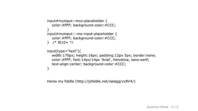 CSS : css - placeholder text color on firefox смотреть онлайн
