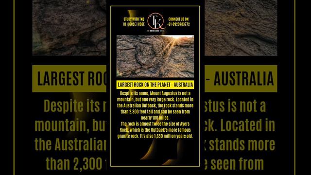 Largest rock on the planet #augustus #australia #geography #geographyfacts смотреть онлайн
