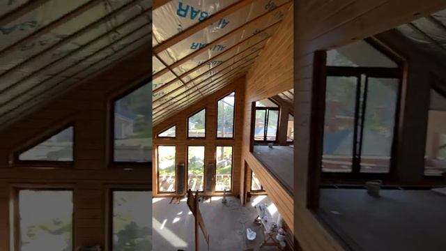 Как выглядит вагонка штиль из ангарской сосны в сорте "АВ" после покраски воском? смотреть онлайн
