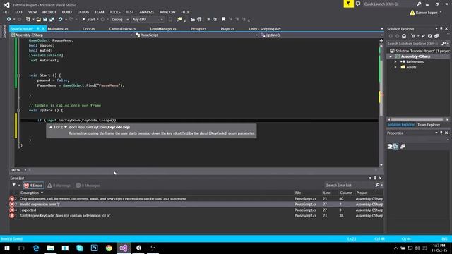 [Unity Tutorial] Main Menu, Pause Menu, Music, Save, Load! смотреть онлайн