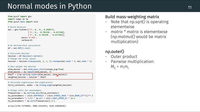 Lecture "Matrix Operations in Chemistry with Python" смотреть онлайн