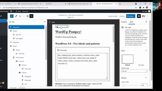 WordPress 5.8 - Template editor смотреть онлайн