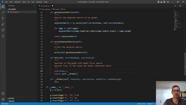 Depth First Search in Graphs in Python | Theory | Implementation | Data Structures and Algorithms смотреть онлайн