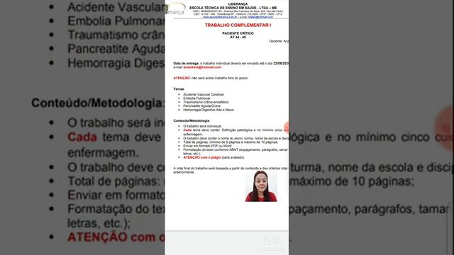 Apresentação do trabalho individual da Disciplina de Paciente Crítico (AT 44-46) смотреть онлайн