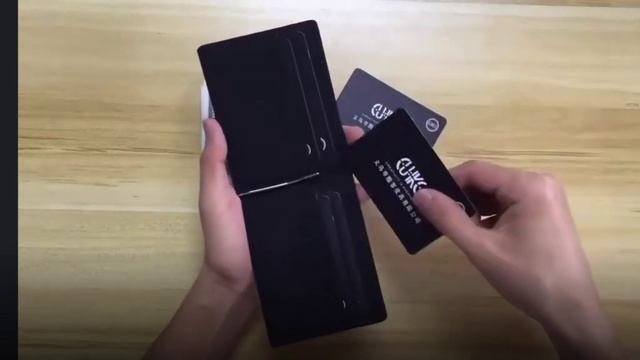 Портмоне мужское с зажимом для денег, кошелек мужской, маленький, тонкий, серый смотреть онлайн