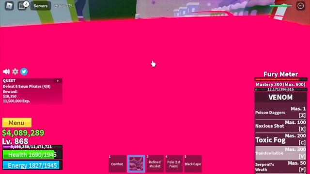 Beating Blox Fruits Using Venom Fruit смотреть онлайн