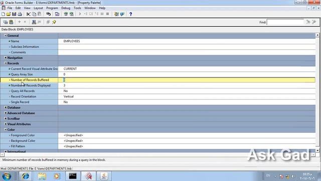 03 - Oracle forms 11g - Data block Property palette - أوراكل فورمز смотреть онлайн