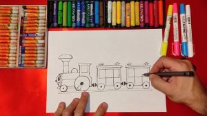 Рисуем Паровозик из Ромашкова / Урок Рисования / How to draw a steam locomotive / Drawing Lesson