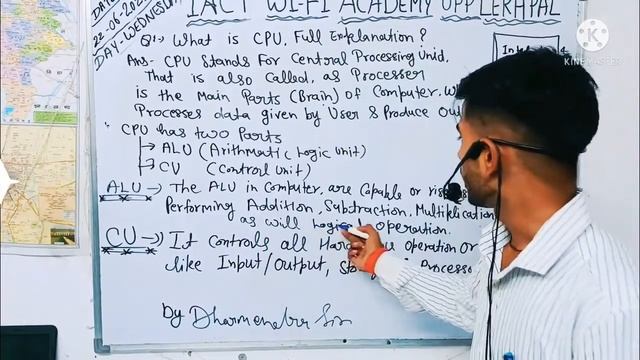 What Is CPU? Full Explanation L Parts Of CPU:- CU & ALU Definition Of CPU Parts Of CPU #iactacademy