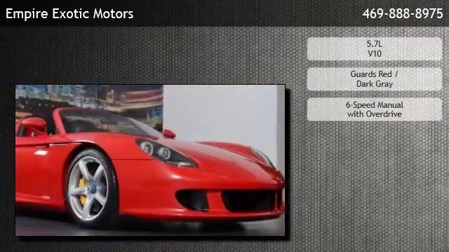 2005 Porsche Carrera GT - Addison, TX смотреть онлайн