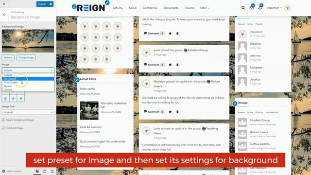 How to Set Body Background Image - Reign BuddyPress Theme - WordPress Community Theme смотреть онлайн