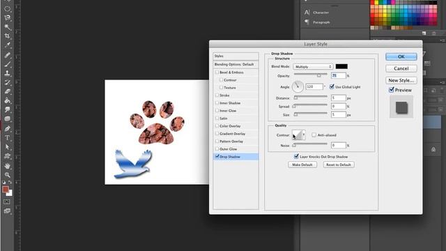 Photoshop Lesson 5: Creating a custom shape and using layer styles смотреть онлайн