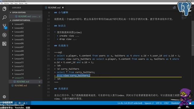 15★PostgreSQL入门★使用视图 смотреть онлайн