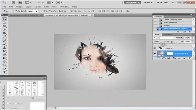 Paint Splash Effect in Photoshop | Photo Effects смотреть онлайн