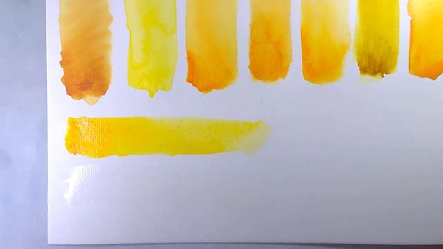 Прозрачные плотные жёлтые в акварели (Yndian yellow / Gamboge / Gumme Gutte / Yellow Deep) смотреть онлайн