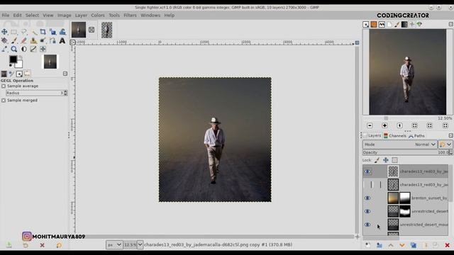 Single Fighter GIMP Manipulation Tutorial Processing | Photoshop editing in Gimp | Codingcreator смотреть онлайн