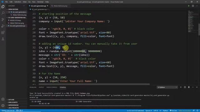 Build ID Card Using Python |Python Project | with Source code смотреть онлайн