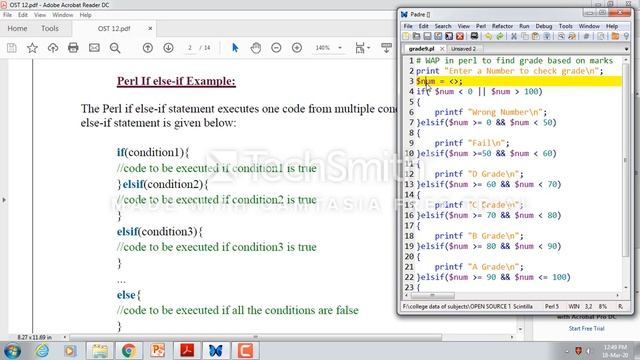WAP in perl to find grade of a marks смотреть онлайн