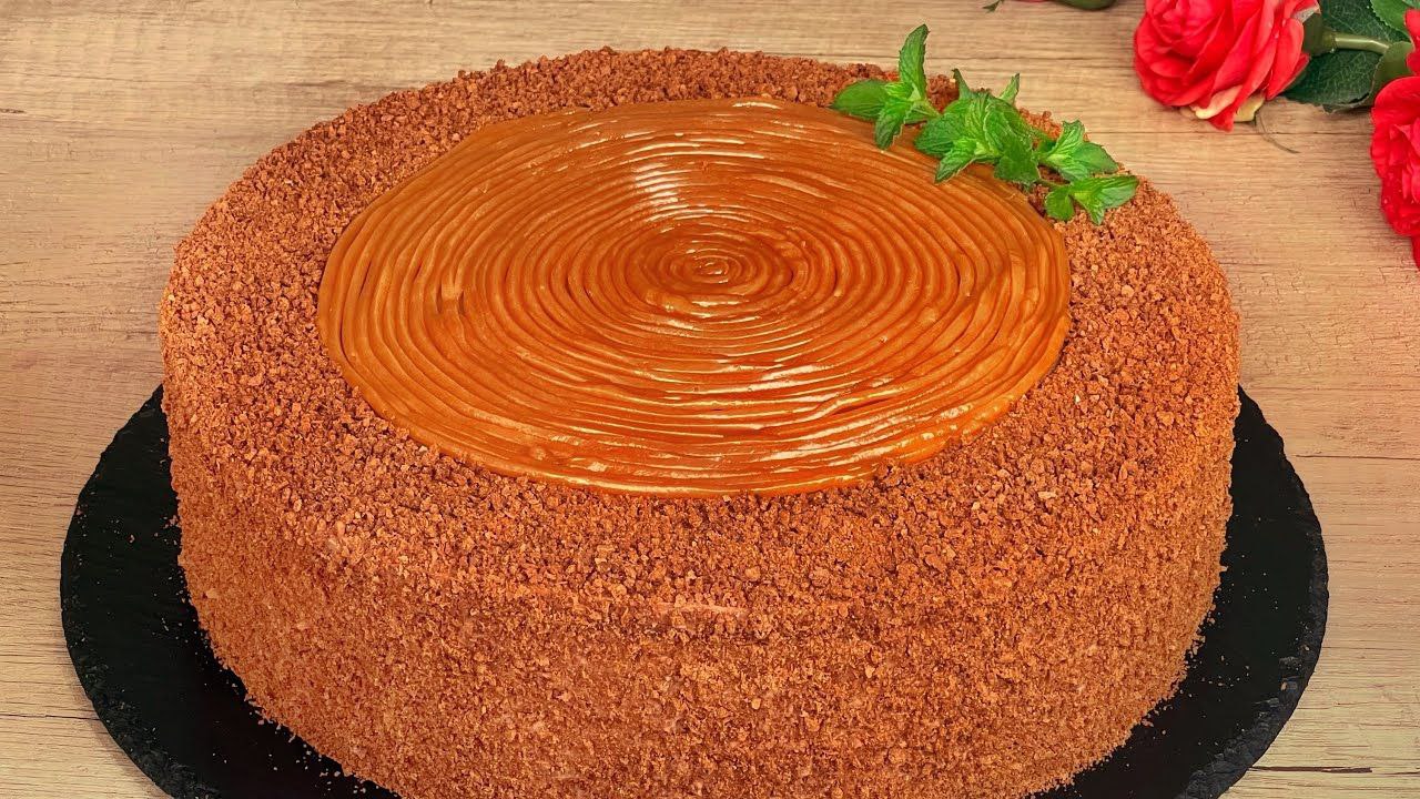 ТОРТ МАРС. Рецепт вкусного торта с карамелью.