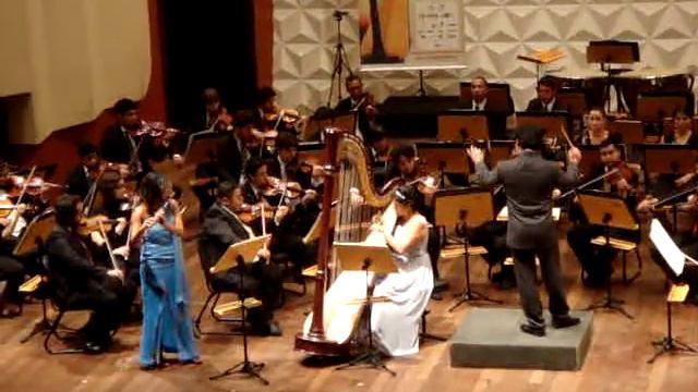 Mozart Concerto for Flute and Harp (I Mov) смотреть онлайн