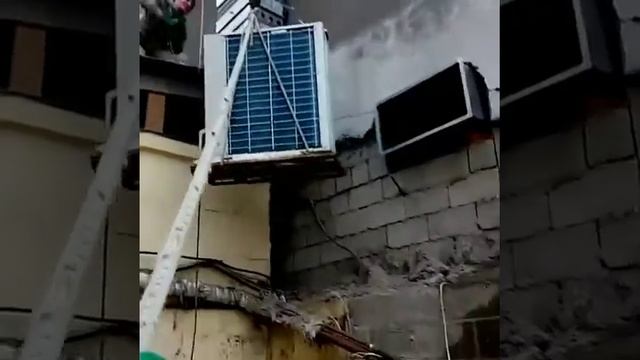 Монтаж кондиционеров - наружный блок. смотреть онлайн