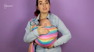 Слинг с кольцами для новорождённого вертикально - Слингопарк