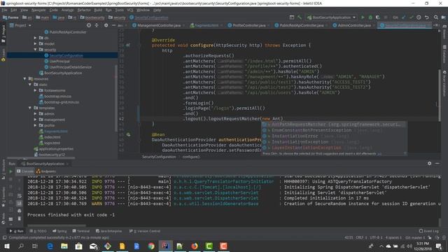 [Spring Boot Security] #23 Implement Logout Action - Forms Authentication смотреть онлайн