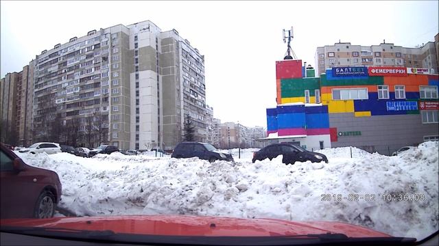 Учебная езда Северное Бутово 02.2019г Экзаменационный маршрут ГИБДД смотреть онлайн