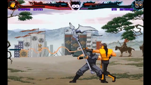 Mugen : Scorpion (Mortal Kombat) Vs Ryo Hayabusa (Ninja Gaiden) (Request) смотреть онлайн