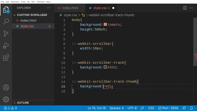 Create a custom scrollbar with modern CSS, apply to specific element only смотреть онлайн