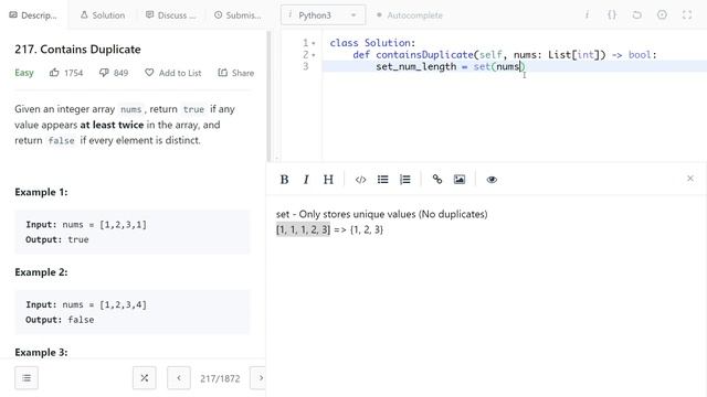 Contains Duplicate LeetCode - Python смотреть онлайн