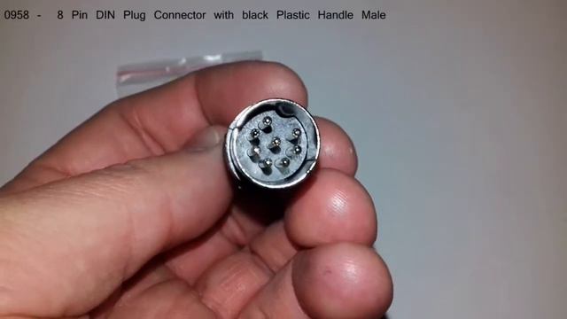 0958 8 Pin DIN Plug Connector with black Plastic Handle Male смотреть онлайн