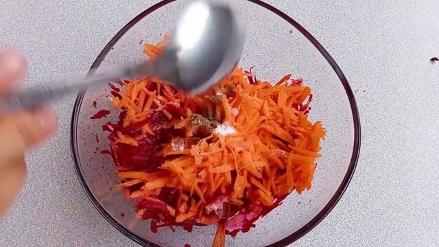 Кызылча салат жасоо/Салат из свежей свеклы с морковью/Beet and carrot diet salad смотреть онлайн