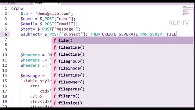Email sending with Php script and Html смотреть онлайн